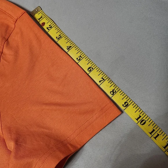 Michael Kors Bold And Vibrant Orange Embossed Short Sleeve T-Shirt In Unisex Med - Picture 10 of 12